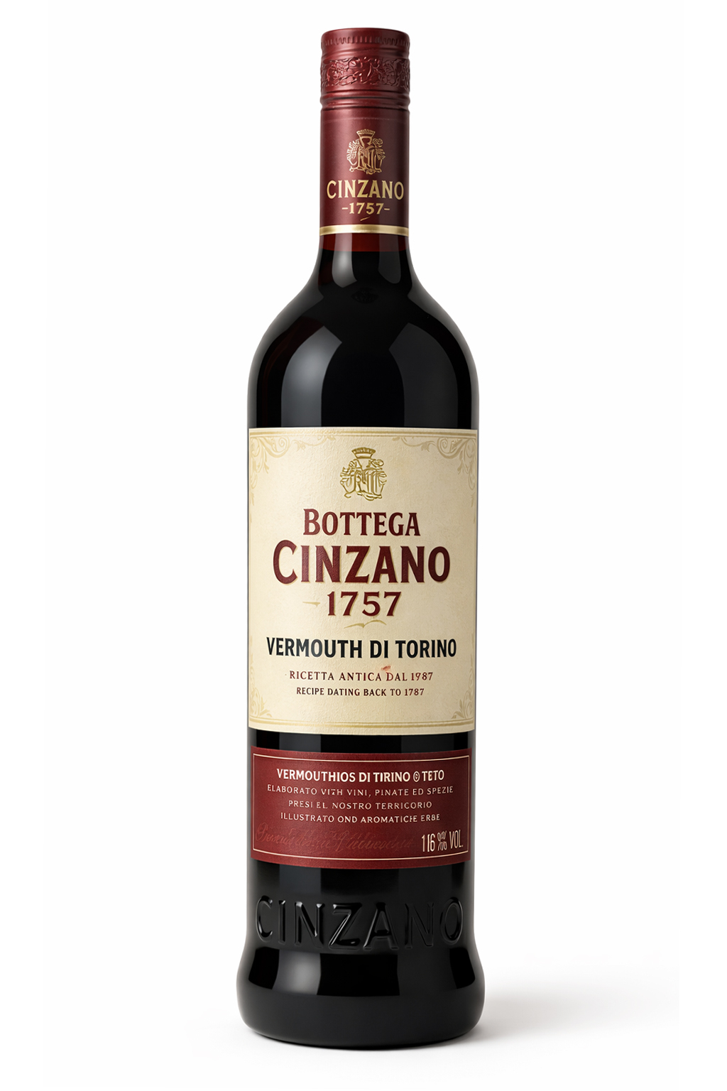 Aperitivo Vermouth Bottega Cinzano 1757 1L - Banca do Ramon