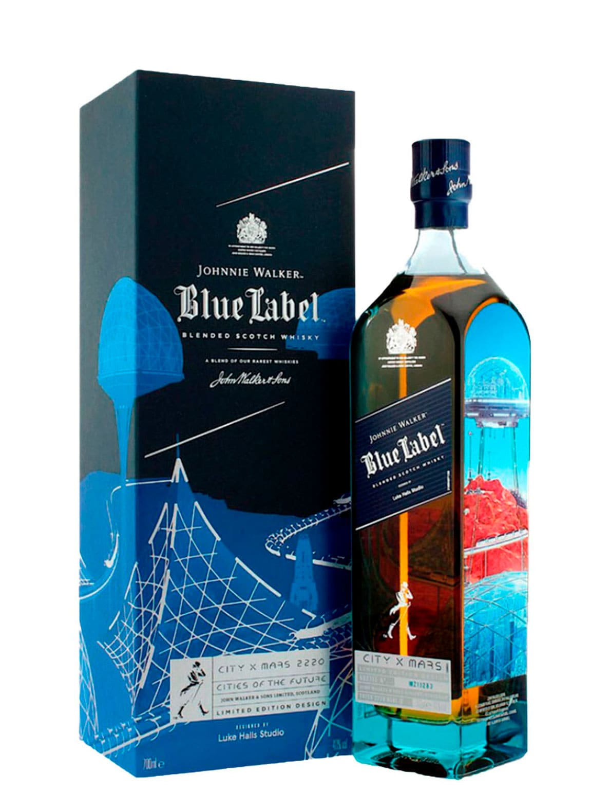 Whisky Johnnie Walker Blue Label City x Mars Edição Limitada Whisky Johnnie Walker Blue Label City x Mars Edição Limitada