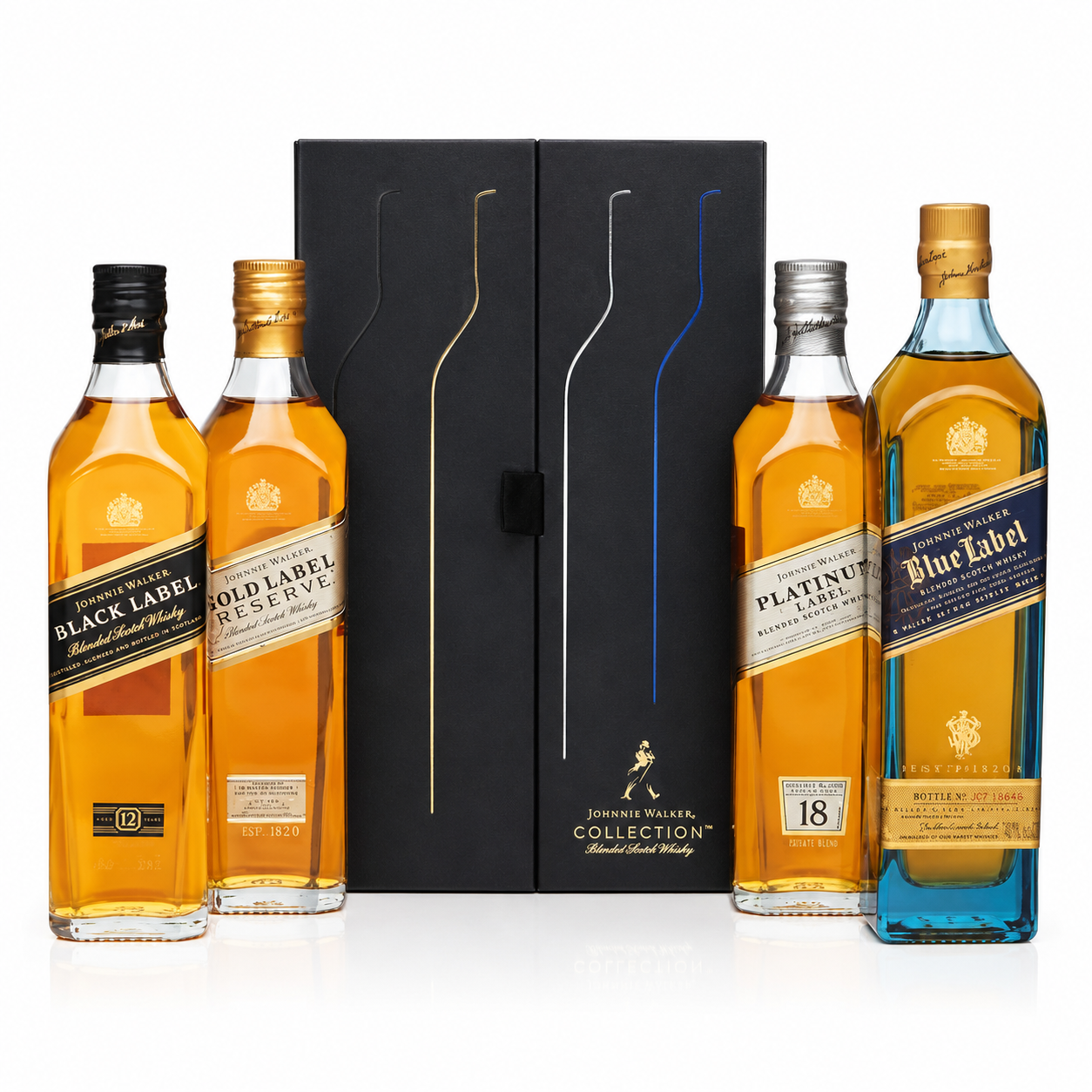 Kit Whisky Johnnie Walker The Collection 4x200ml - Banca do Ramon