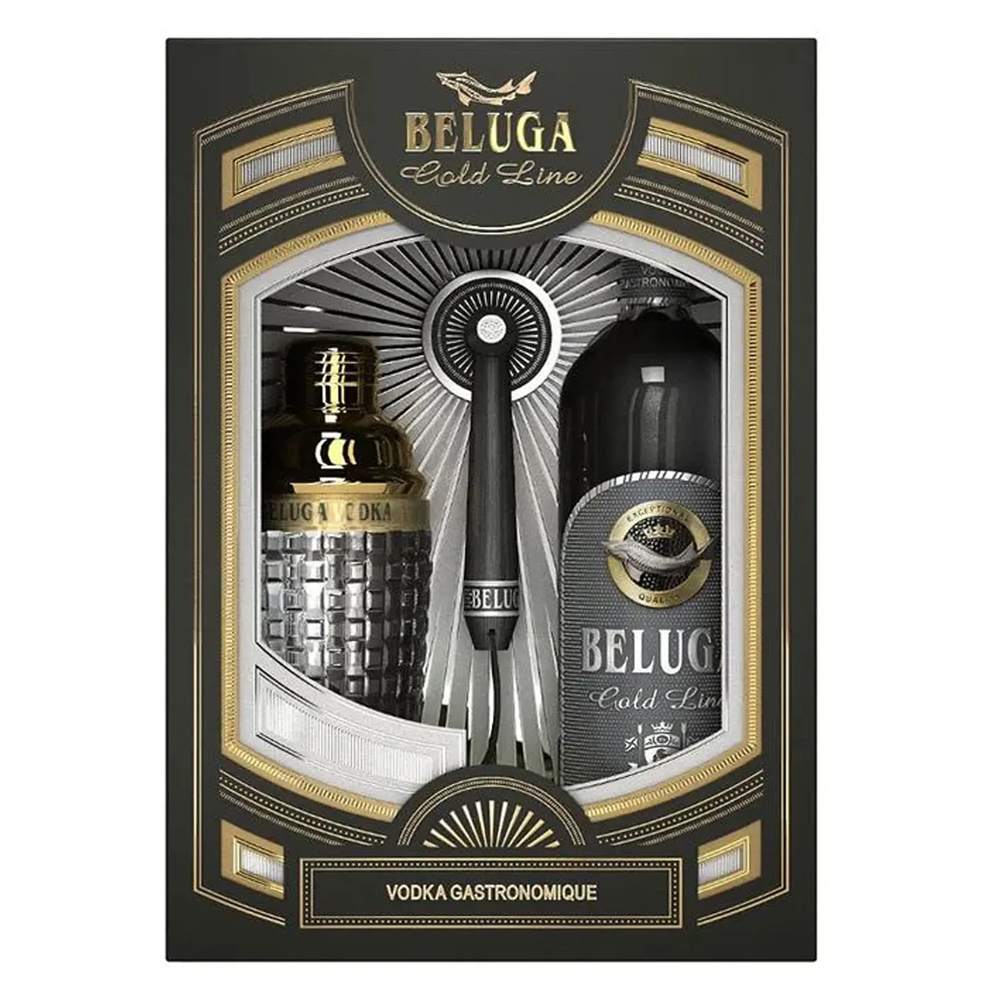 Kit Vodka Beluga Gold Line 700ml + Coqueteleira - Banca do Ramon