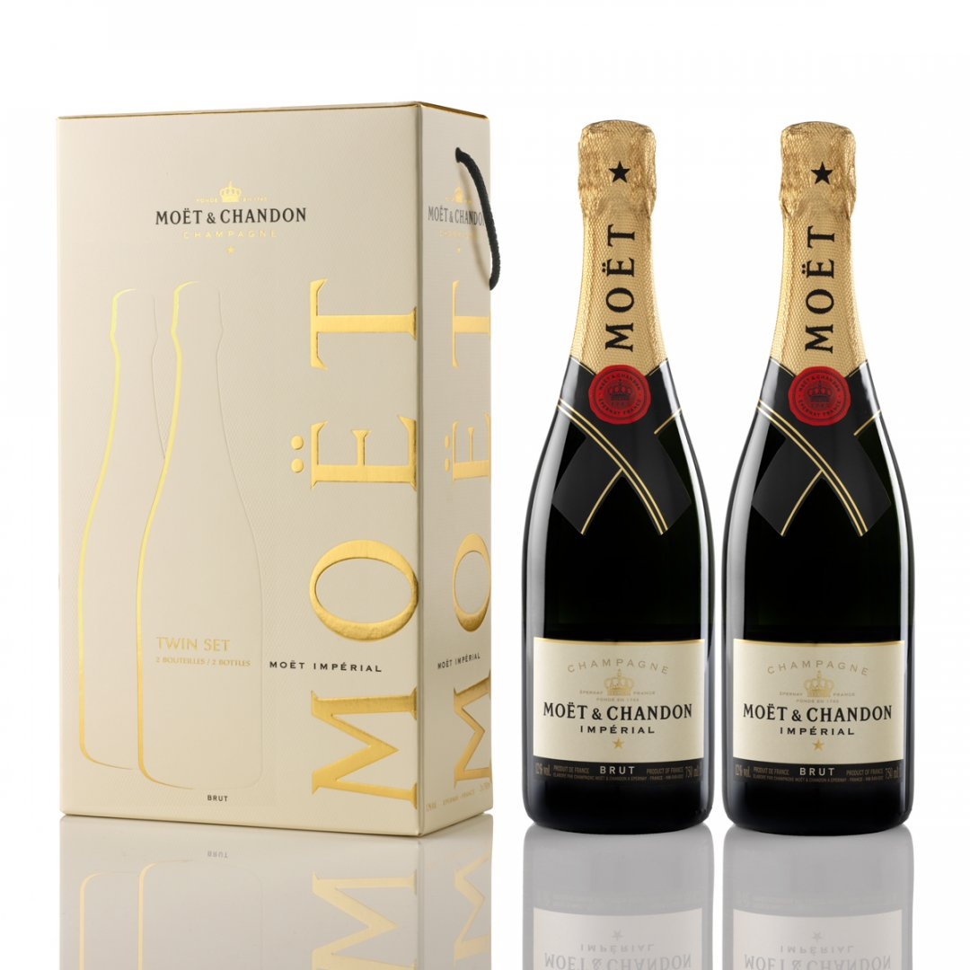 Kit 2 Champagne Moet Chandon Imperial Brut (750ml) - Banca do Ramon