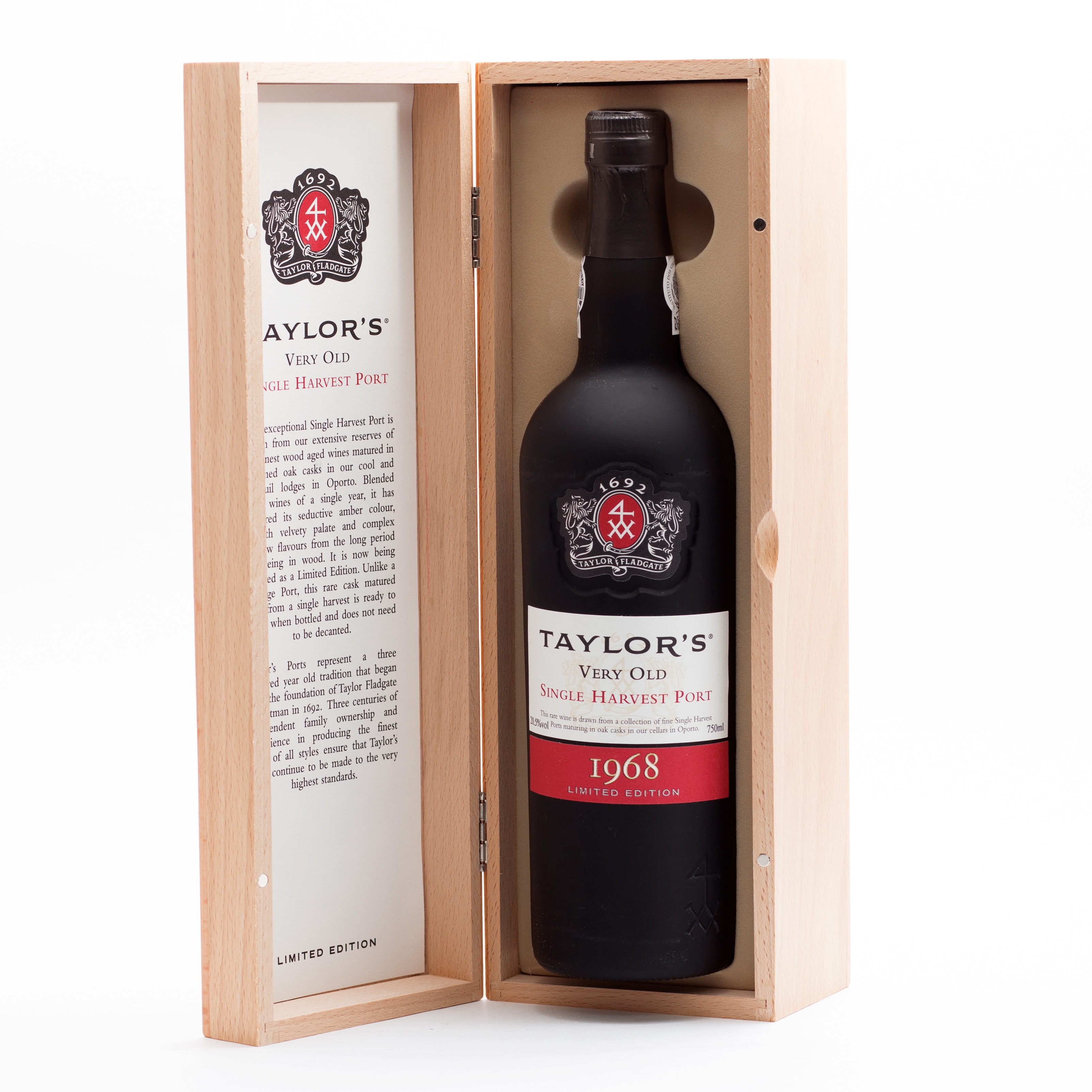 Vinho Porto Taylor's Single Harvest 1968 (750ml) - Banca do Ramon