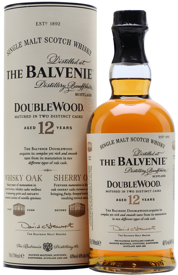 ウイスキー THE BALVENIE DOUBLEWOOD 12 YEARS Whisky The Balvenie 12 Anos Double Wood 700ml - Banca do Ramon