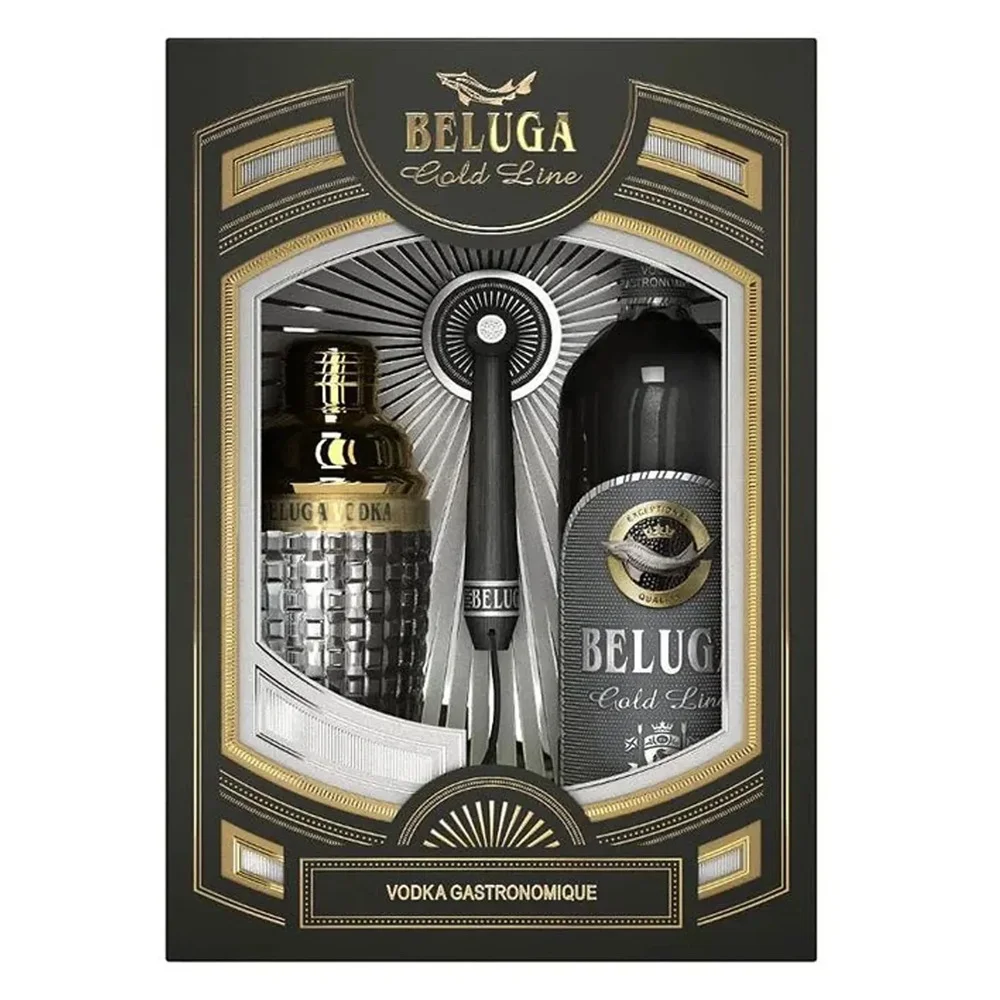 Kit Vodka Beluga Gold Line 700ml + Coqueteleira | Banca Do Ramon