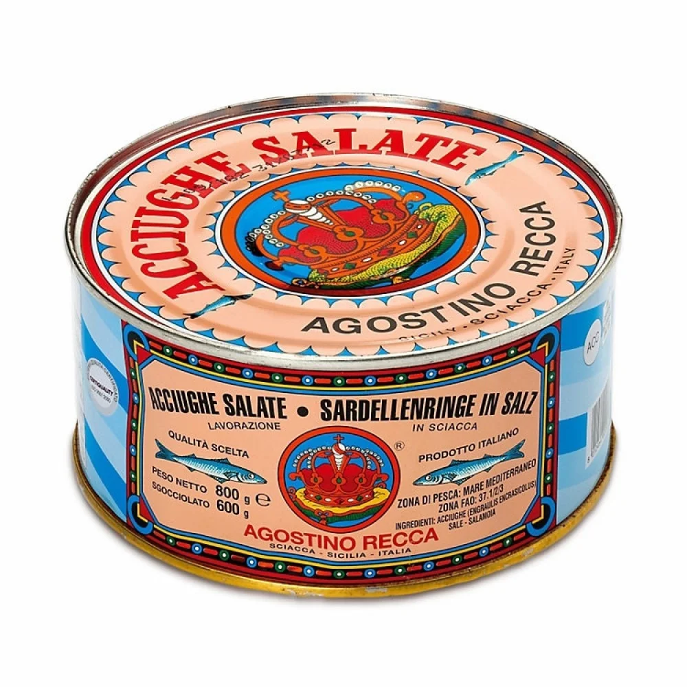 Anchovas no Sal Agostino Recca (600g)