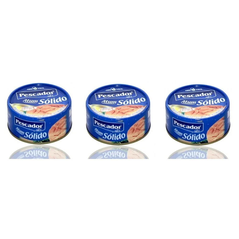 Atum Sólido em Óleo Comestível Pescador (3 latas de 170g)