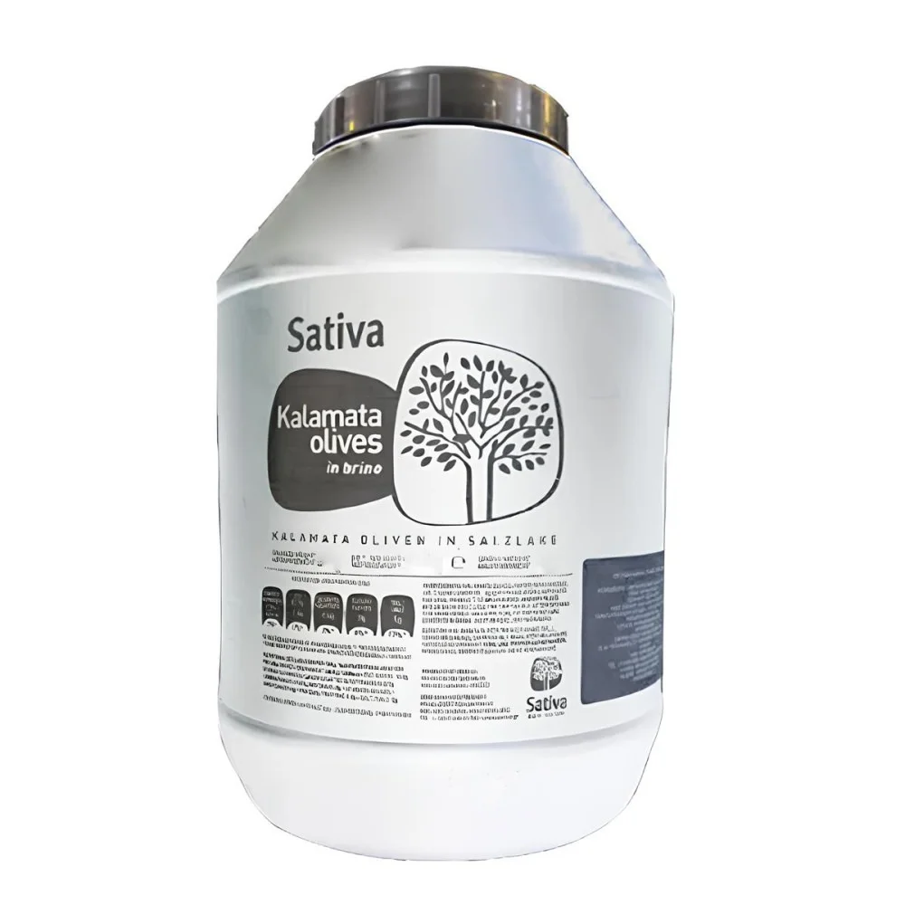 Balde Azeitonas em Conserva Grega Kalamata Sativa 3,3kg