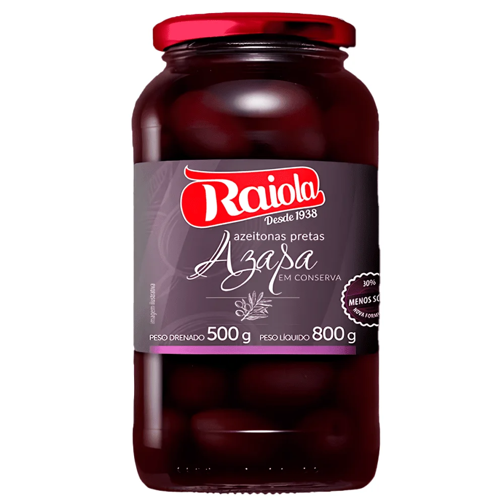 Azeitonas Pretas Azapa Raiola 800g