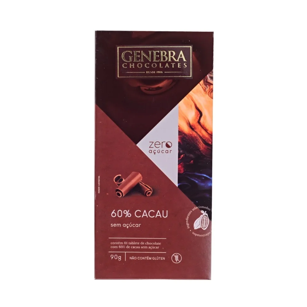 Chocolate 60% Cacau Diet Genebra (90g)