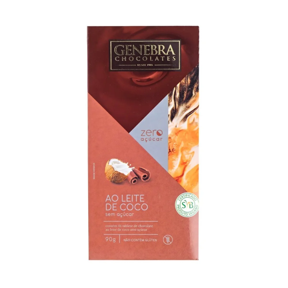 Chocolate ao Leite de Coco Diet Genebra (90g)