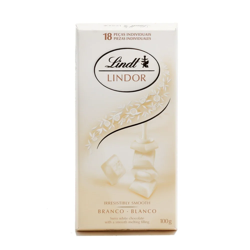 Chocolate Lindt Lindor Branco Recheio Cremoso 100g