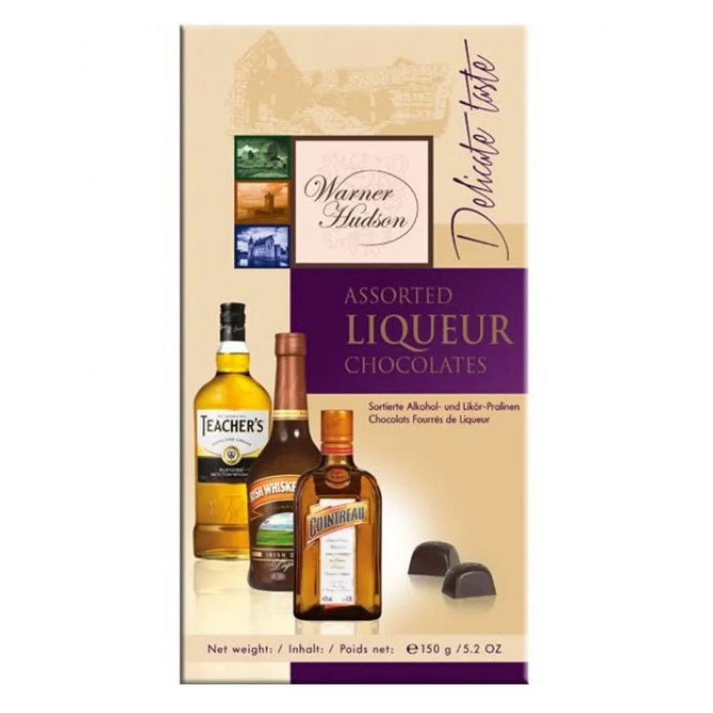 Chocolates com recheio de licor e whisky sortidos (150g)