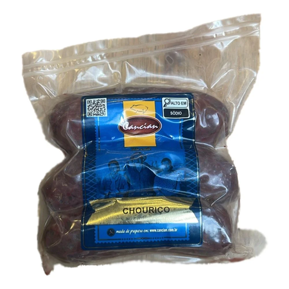 Chouriço Artesanal Premium - Embutido de Sangue Suíno ou Morcela Cancian 3 Peças Aprox. 300g