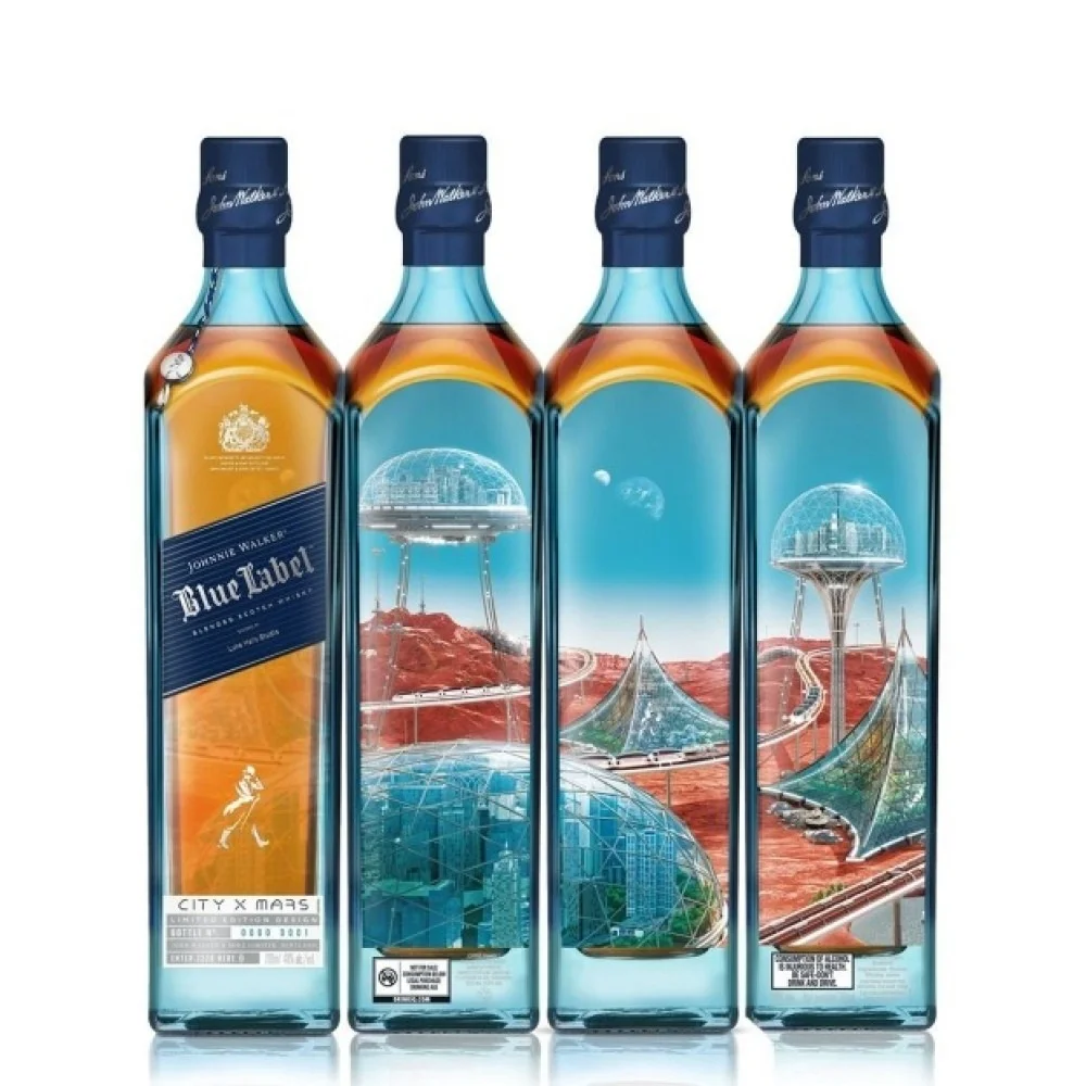 Whisky Johnnie Walker Blue Label City x Mars Edição Limitada