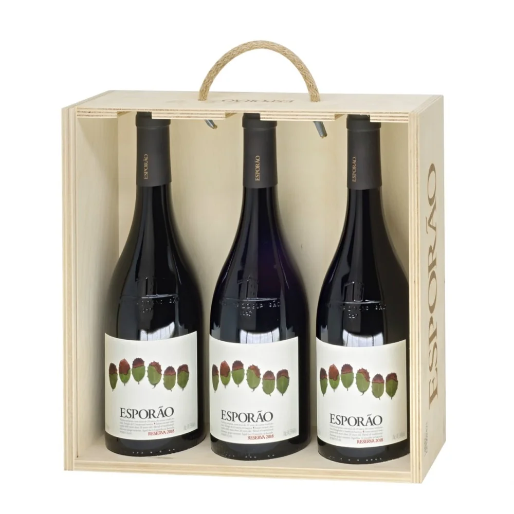Kit 3 Vinhos Esporão Reserva Tinto 2018 + Abridor Personalizado 750ml