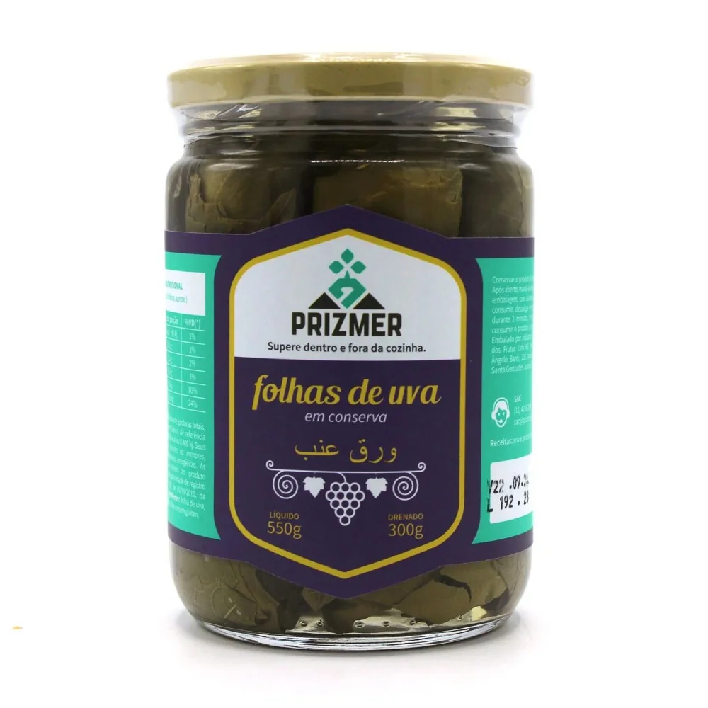 Folhas de Uva Prizmer (550g)