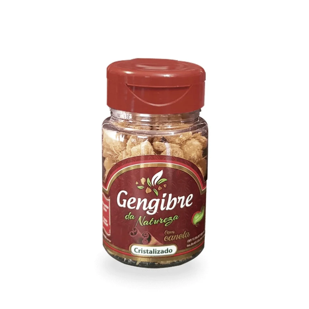 Gengibre da Natureza Cristalizado Com Canela 40g