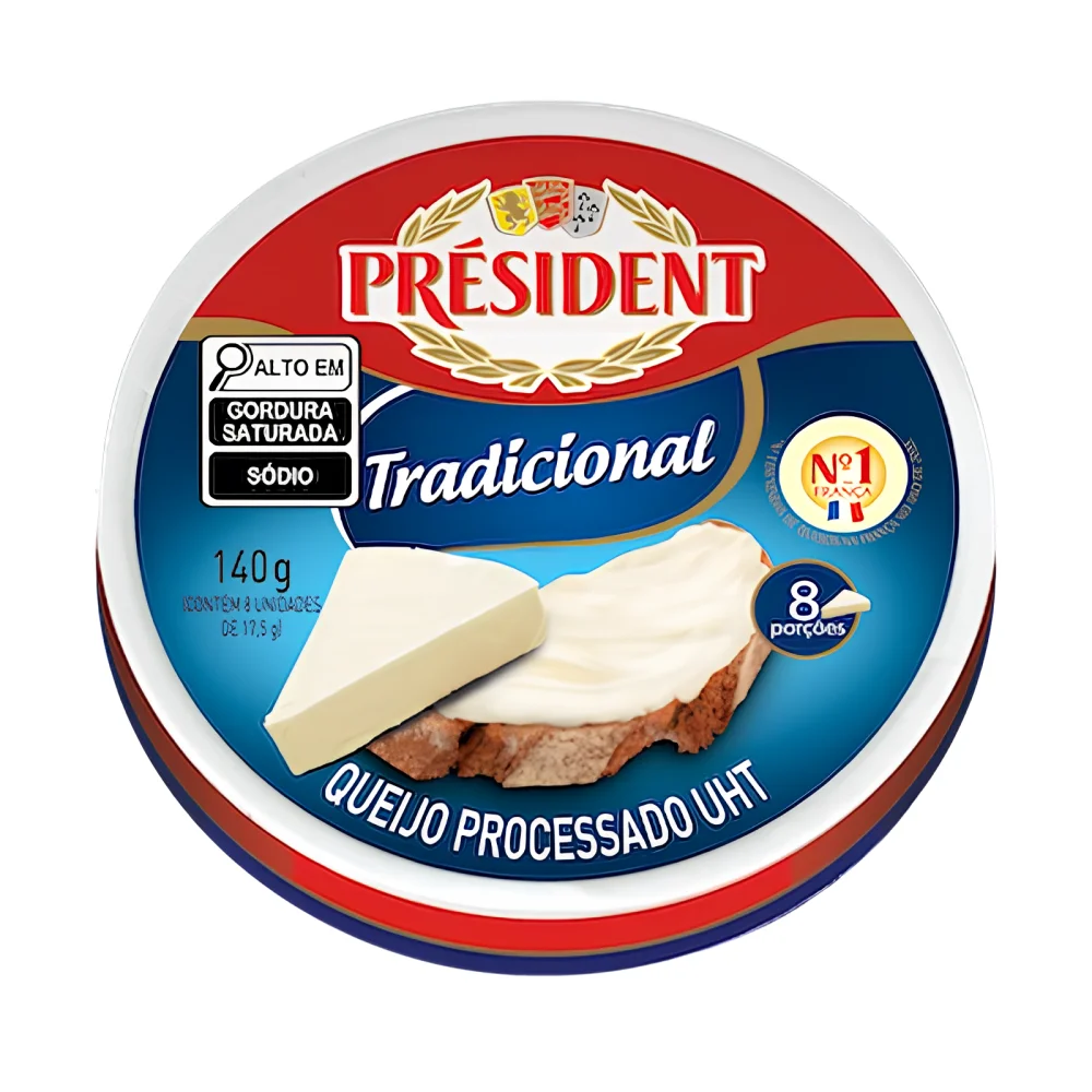 Queijo Fundido com 8 Pedaços Président 140g
