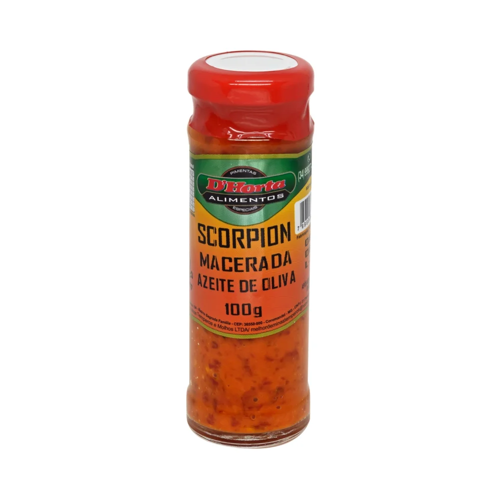 Molho de Pimenta Scorpion Macerada em Azeite D'Horta 100ml