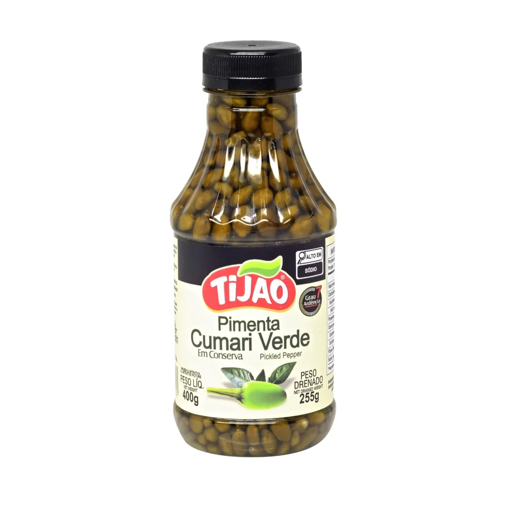 Pimenta Cumari Verde em Conserva Tijão 400g