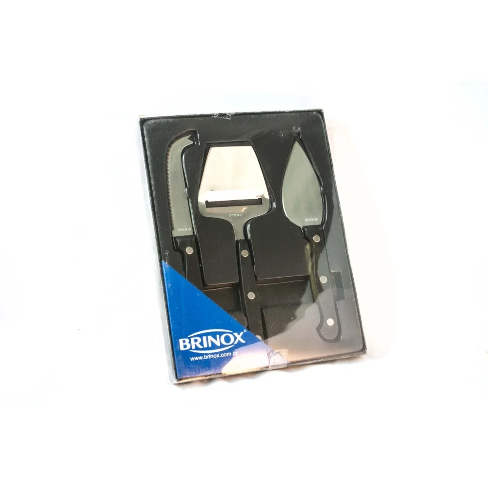 Jogo de Queijo Inox 3 peças Brinox (un)
