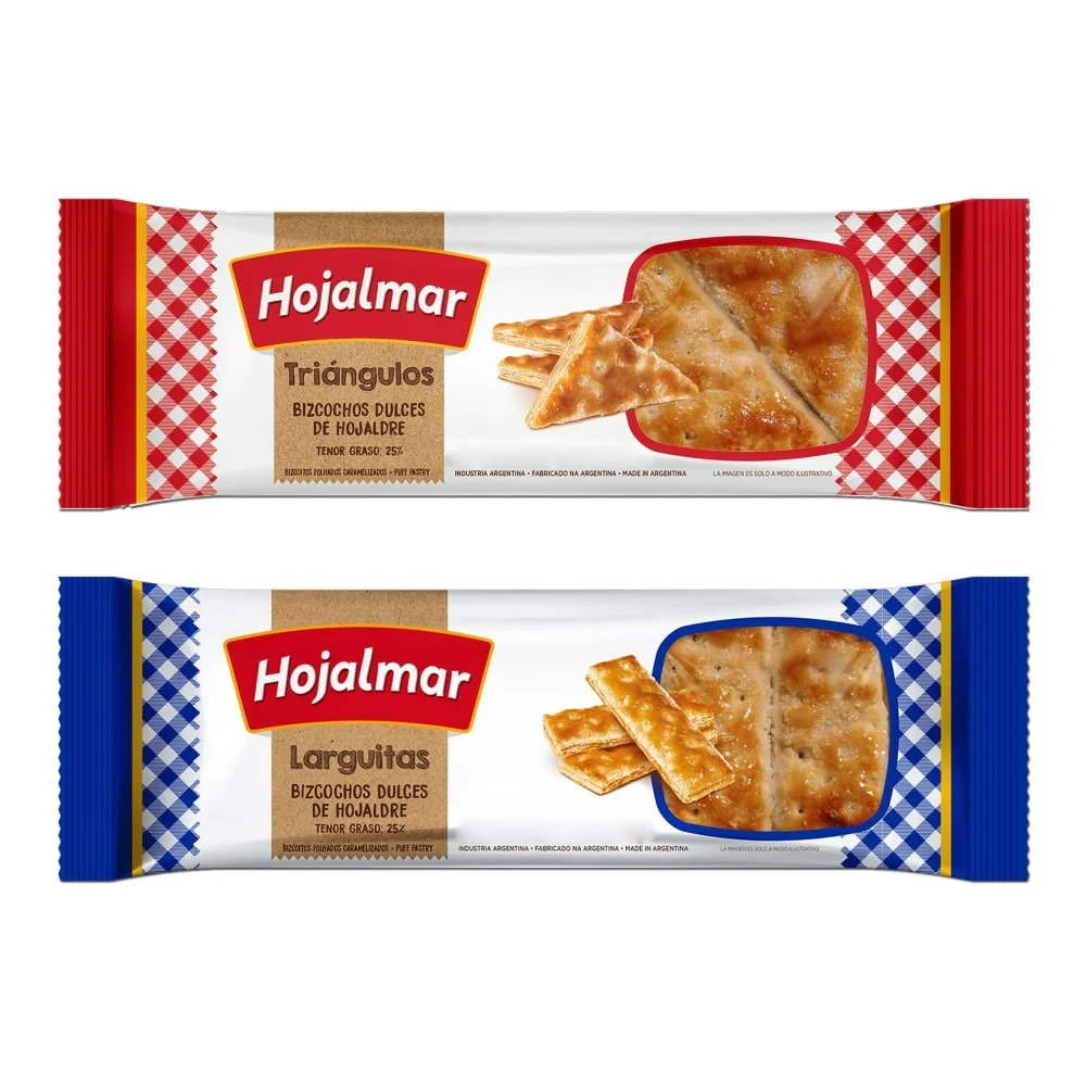 Kit 2 Biscoitos Doces Folhados Hojalmar 150g