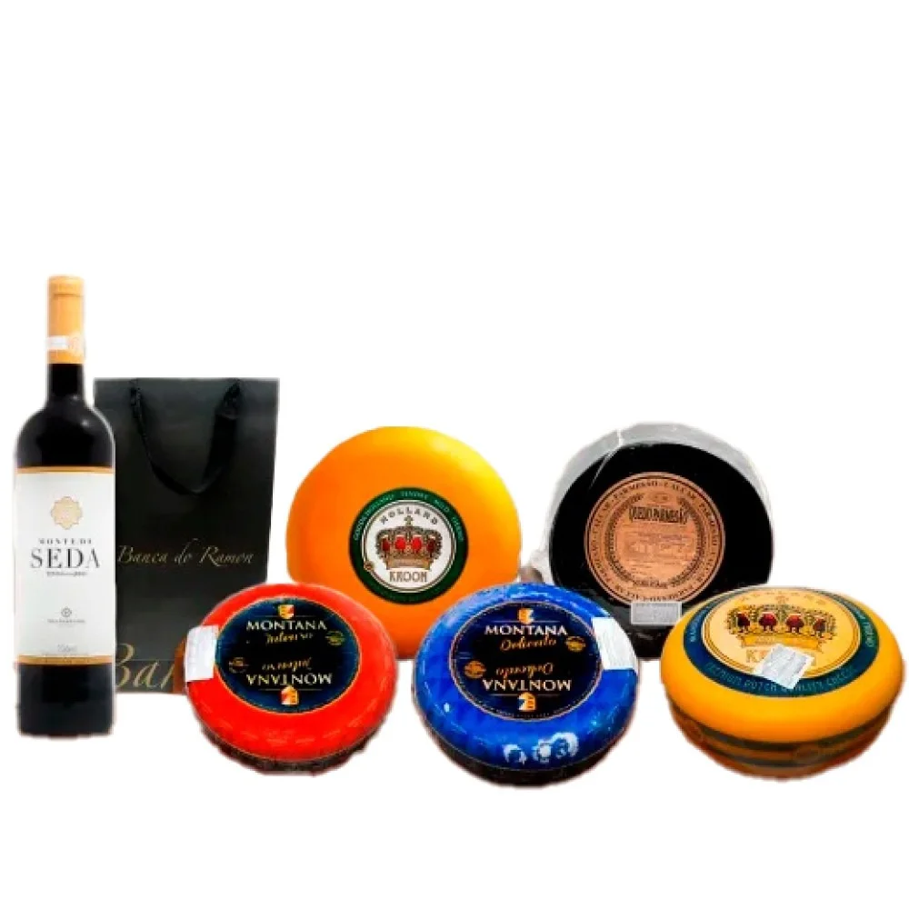 Kit Queijo e Vinho IV Monte de Seda