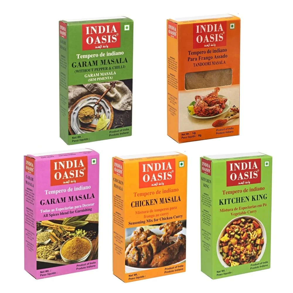 Kit Temperos Indianos Masala Indian Oasis Un