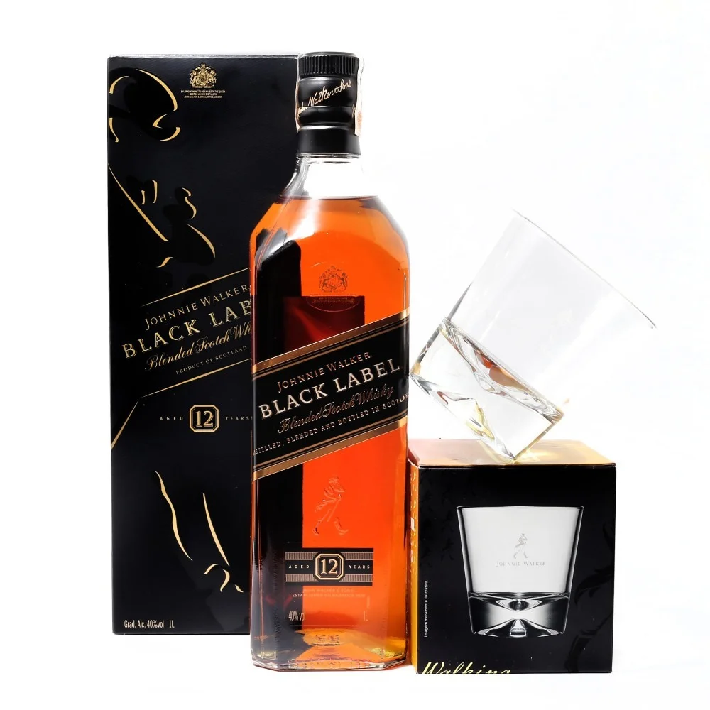 Kit Whisky Black Label + Copo (un)
