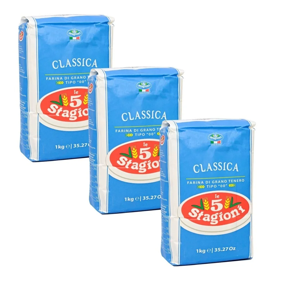 Kit com 3 Farinha de Trigo 00 Classica 5 Stagioni (un)