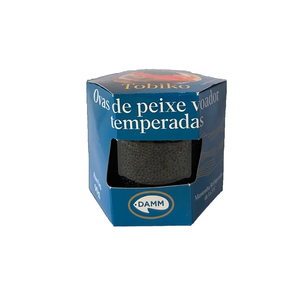 Ovas de Peixe Voador Temperadas Preta Tobiko Damm (90g)
