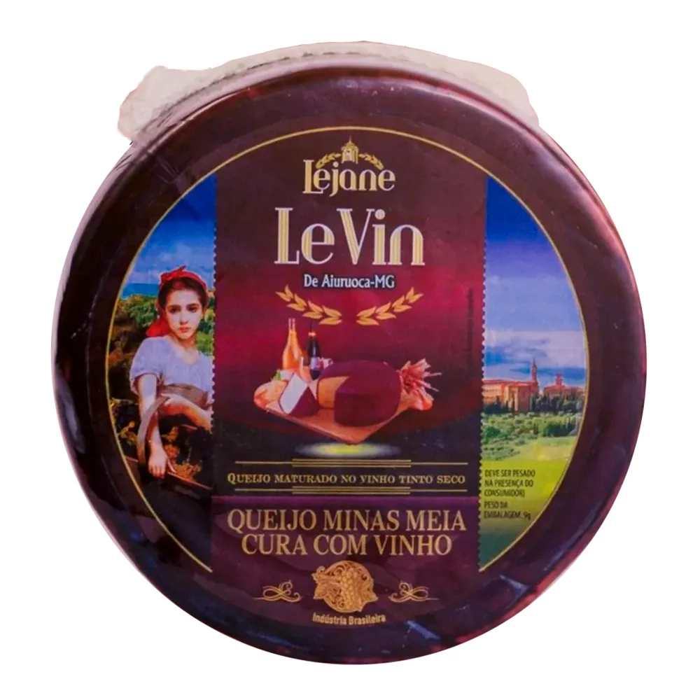 Queijo Minas meia cura com vinho Lejane (peca)