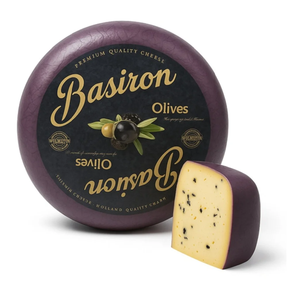 Queijo Gouda com Azeitonas, Alho e Tomate Basiron 300g