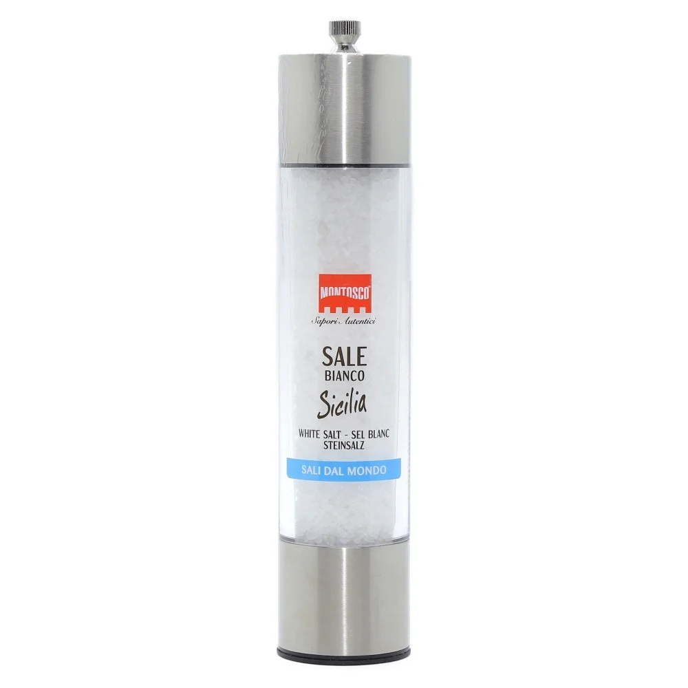 Sal Branco do Mediterrâneo Montosco com Moedor (270g)