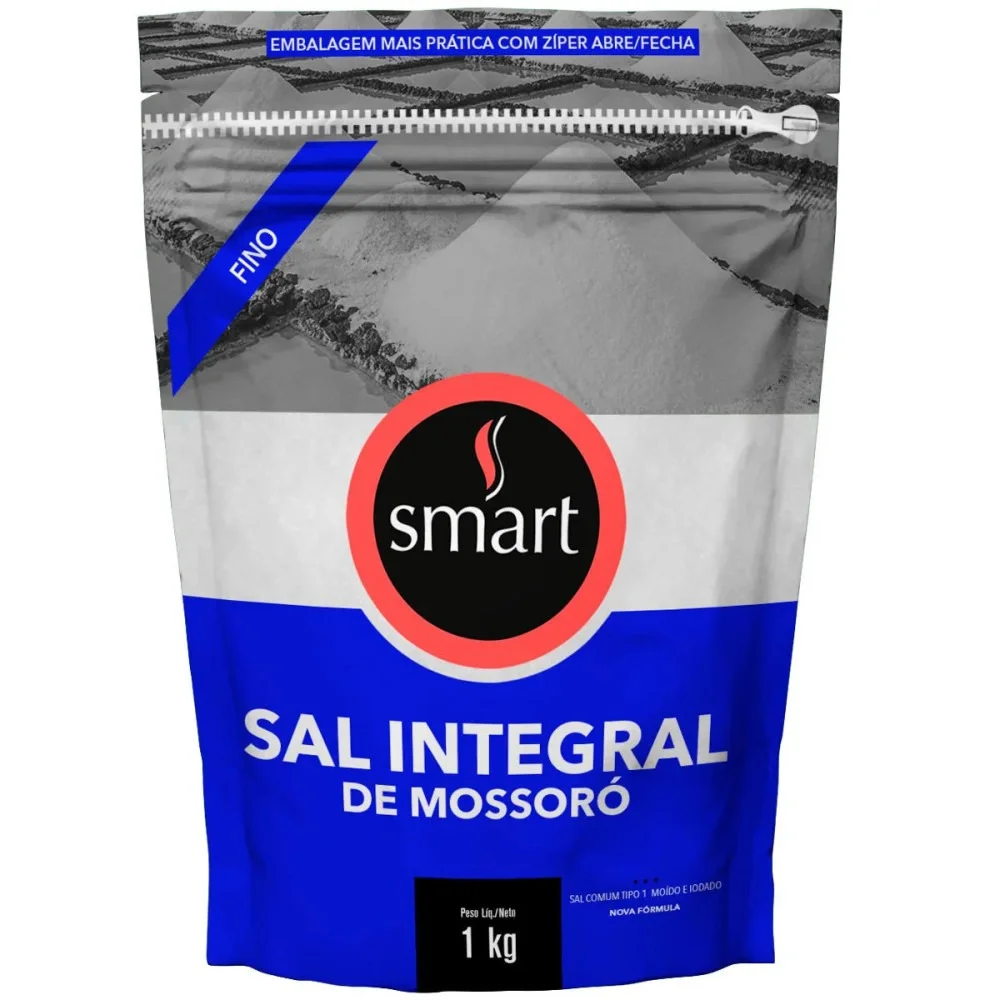 Sal Integral Marinho De Mossóro Fino Smart Refil 1Kg