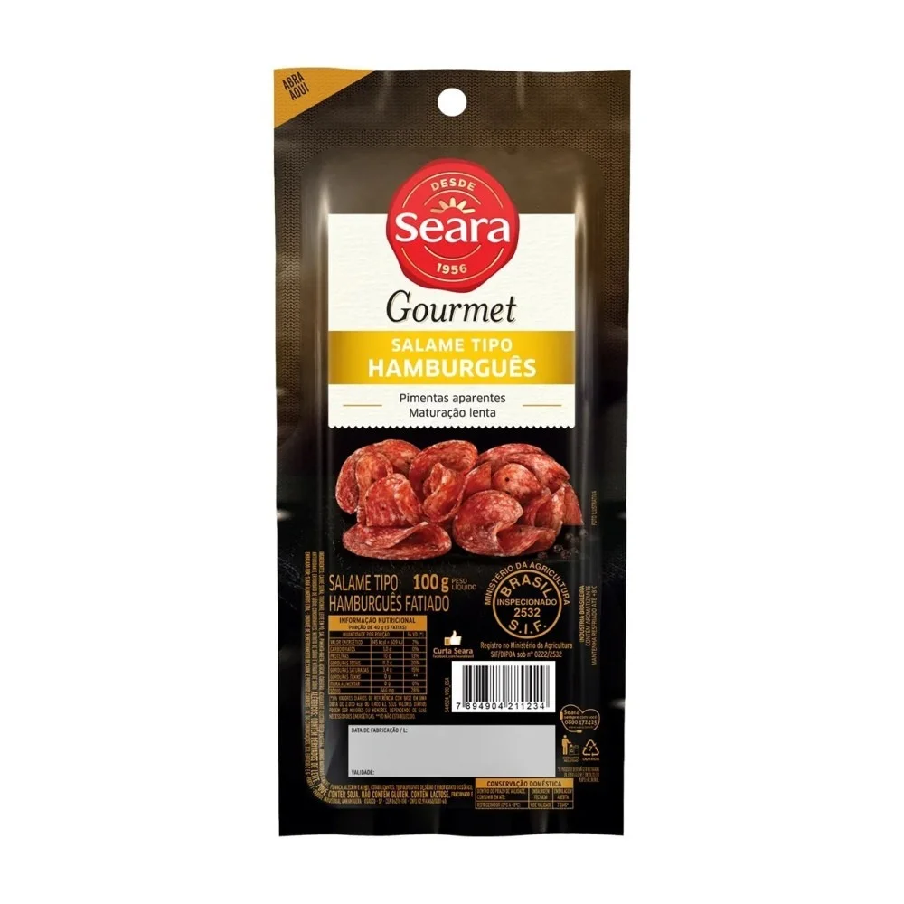 Salame Tipo Hamburguês Seara Fatiado 100g