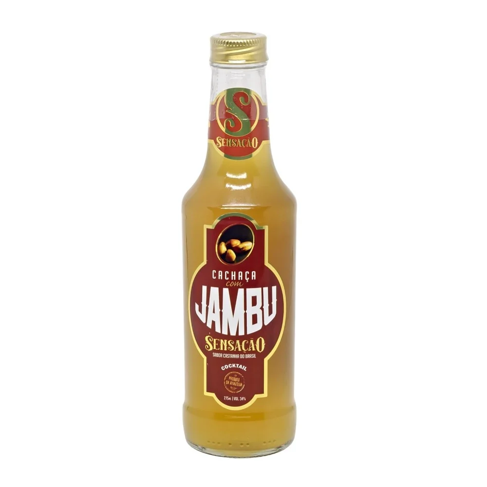 Cachaça com Jambu Sensação Sabor Castanha Do Brasil 275ml