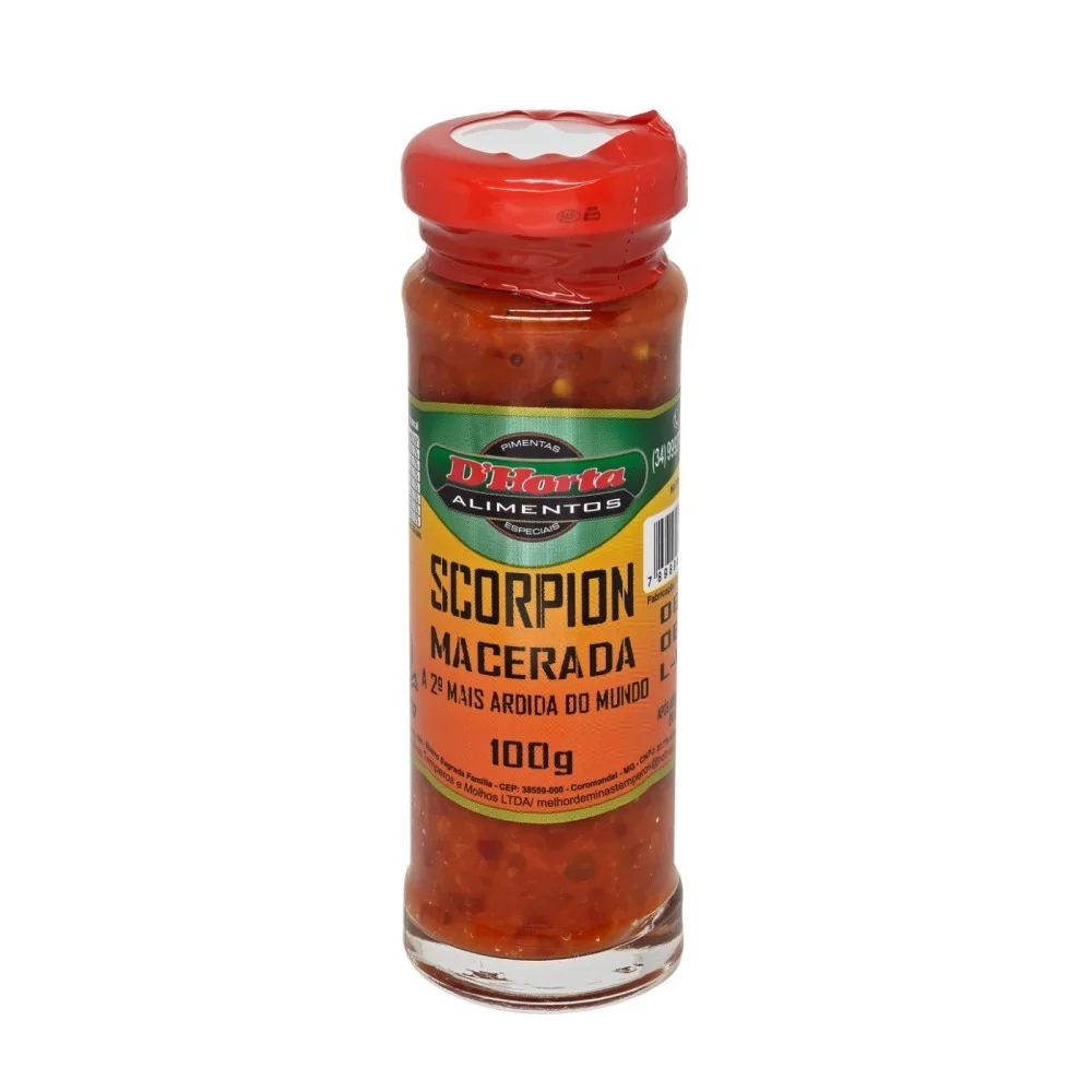 Molho de Pimenta Scorpion Macerada em Óleo D'Horta 100ml