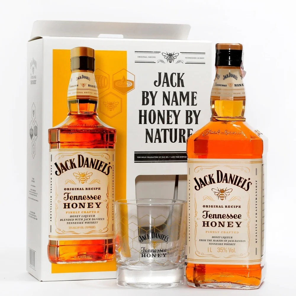 Kit Whisky Jack Daniel`s Honey + Copo Personalizado (1L)