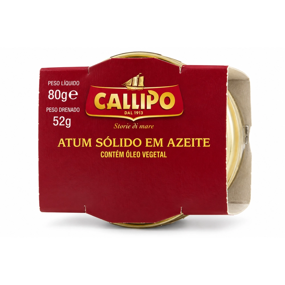 Atum Sólido em Azeite Callipo VIDRO 80g