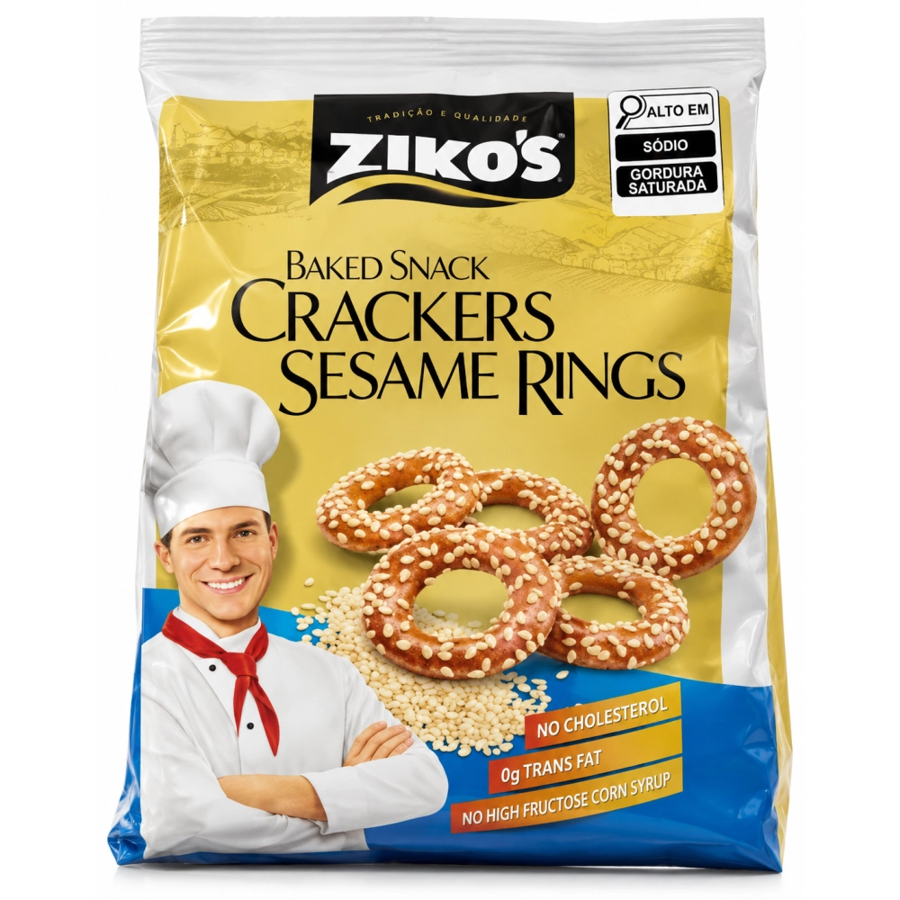 Biscoito SALGADO De Gergelim Zikos 100g