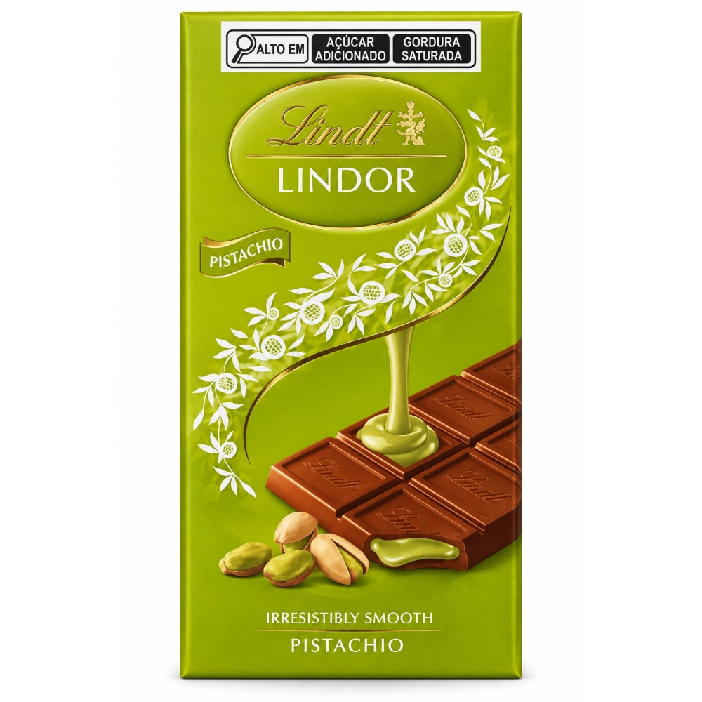 Chocolate ao Leite com Pistache Cremoso Lindor Lindt 100g