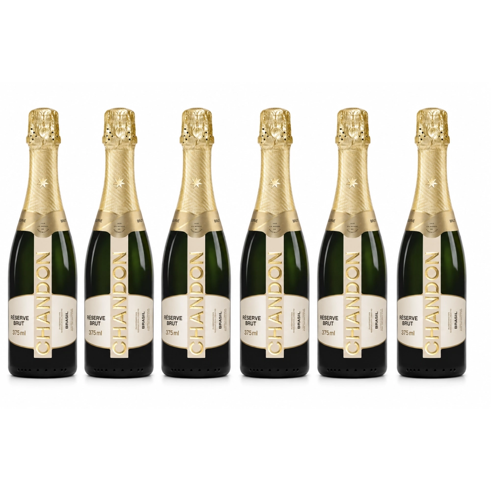 Kit com 6 Espumantes Chandon Brut 375ml
