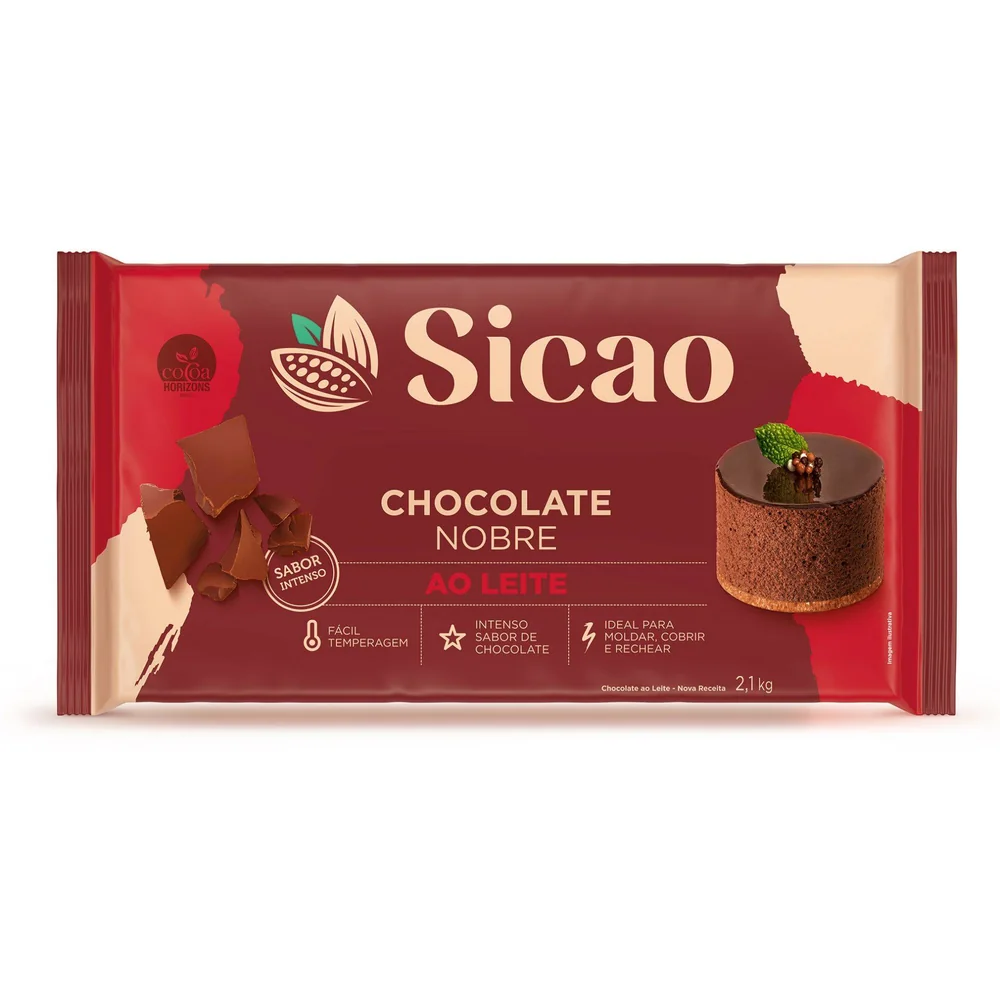 Barra de Chocolate ao Leite Sicao 2,1kg