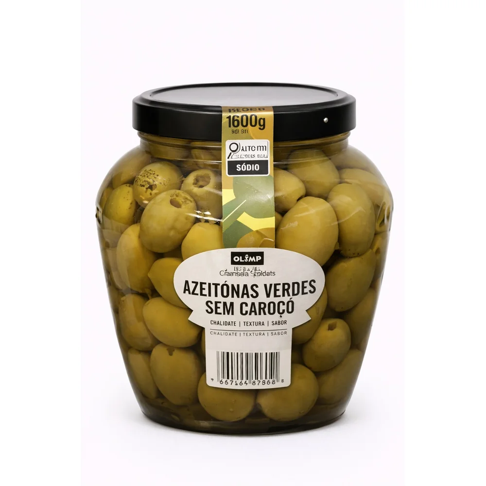 Azeitona Verde Sem Caroço Olymp 1,6Kg