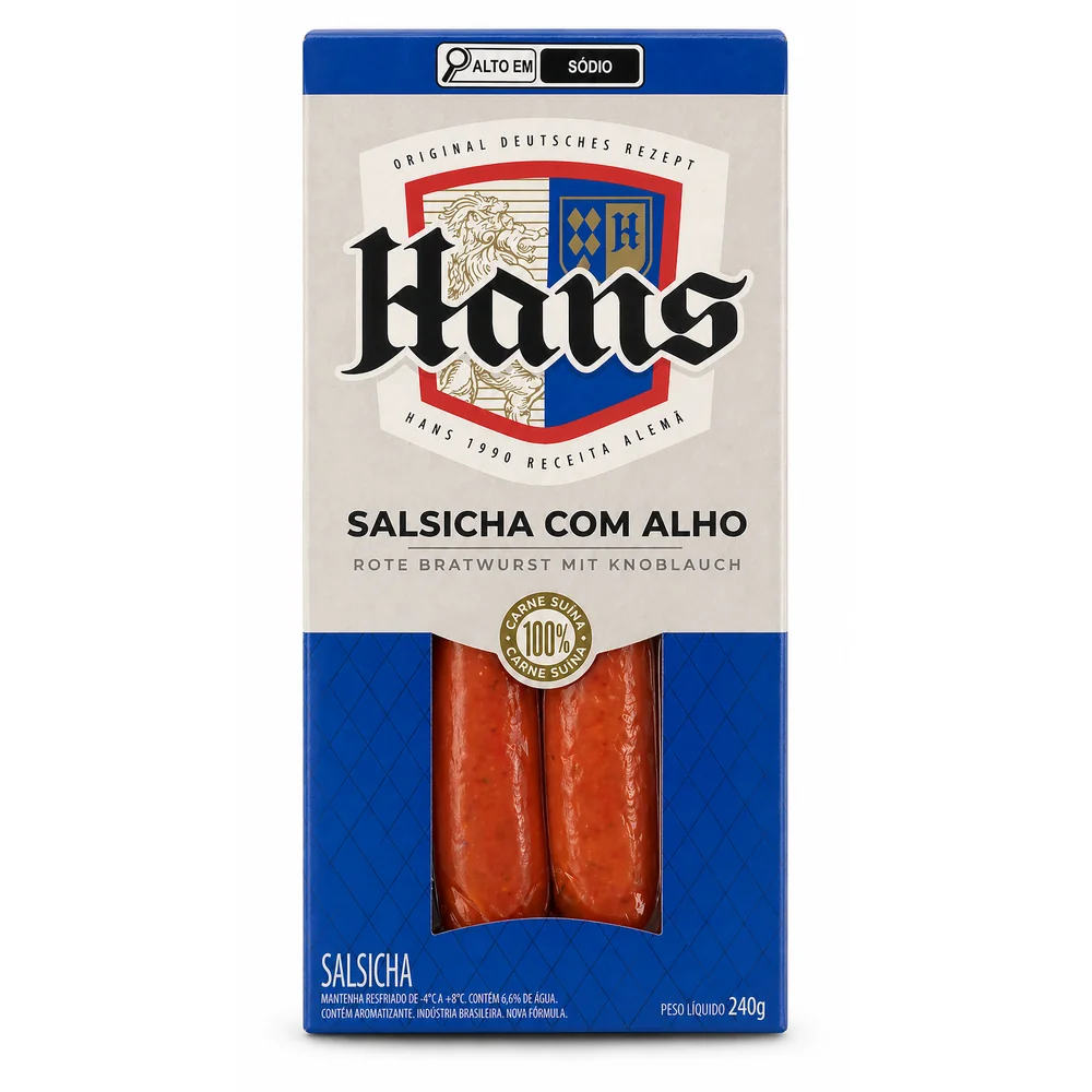Salsicha com Alho Hans 240g