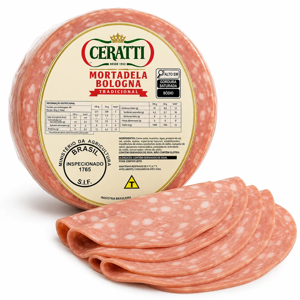 Mortadela Bologna Ceratti FATIADA 200g
