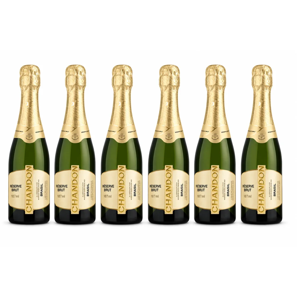Kit com 6 Espumantes Baby Chandon Brut 187ml