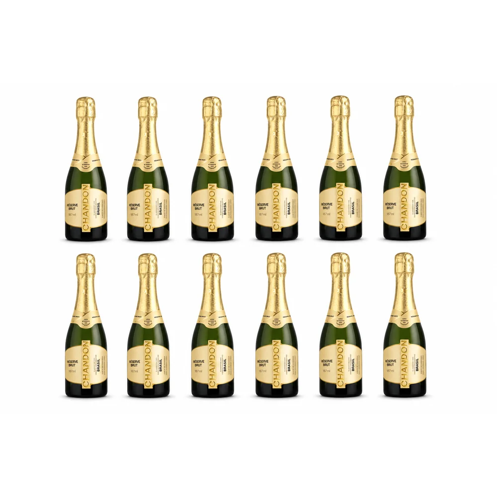 Kit com 12 Espumantes Baby Chandon Brut 187ml