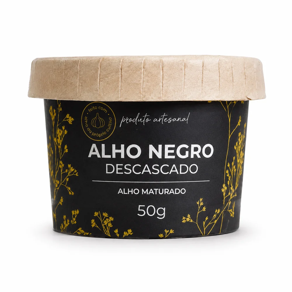 Alho Negro Descascado Sítio 50g
